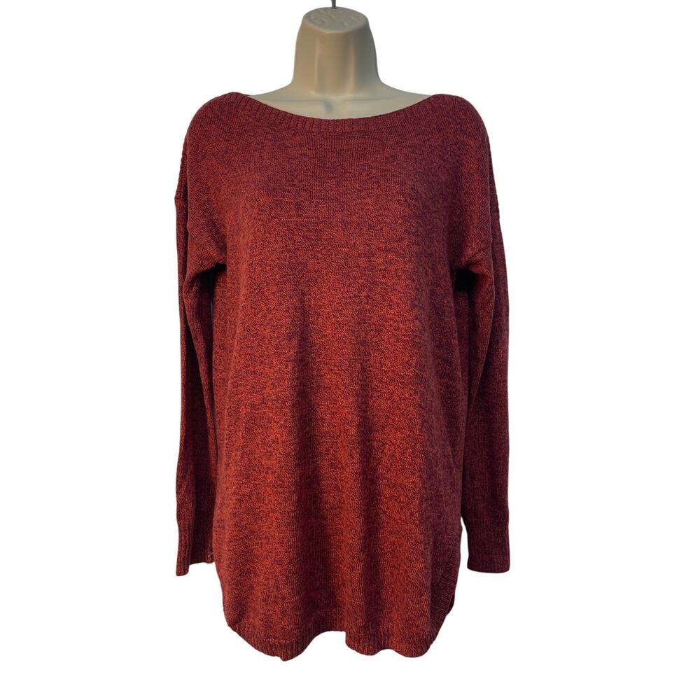 Old Navy Women’s Long Sleeve Boatneck Knit Sweater Color‎ Brick Red Size M